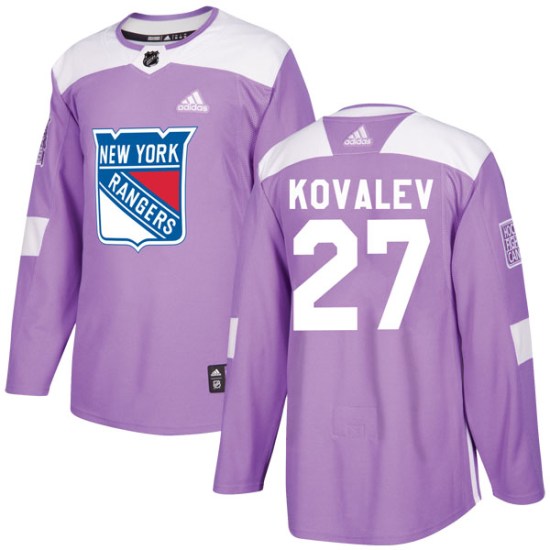 Alex Kovalev New York Rangers Authentic Fights Cancer Practice Adidas Jersey - Purple
