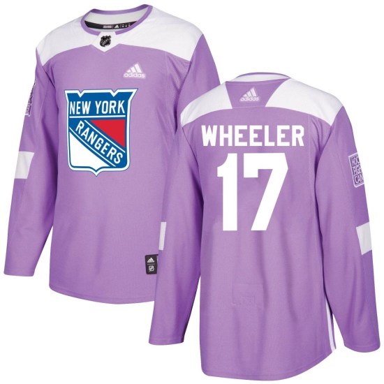 Blake Wheeler New York Rangers Authentic Fights Cancer Practice Adidas Jersey - Purple