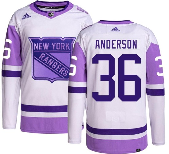 Glenn Anderson New York Rangers Authentic Hockey Fights Cancer Adidas Jersey