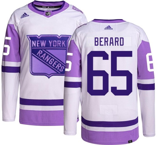 Brett Berard New York Rangers Authentic Hockey Fights Cancer Adidas Jersey