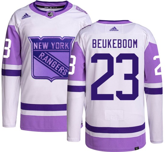 Jeff Beukeboom New York Rangers Authentic Hockey Fights Cancer Adidas Jersey