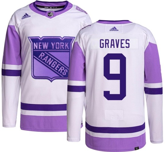 Adam Graves New York Rangers Authentic Hockey Fights Cancer Adidas Jersey
