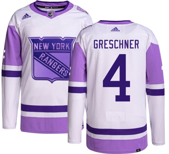 Ron Greschner New York Rangers Authentic Hockey Fights Cancer Adidas Jersey