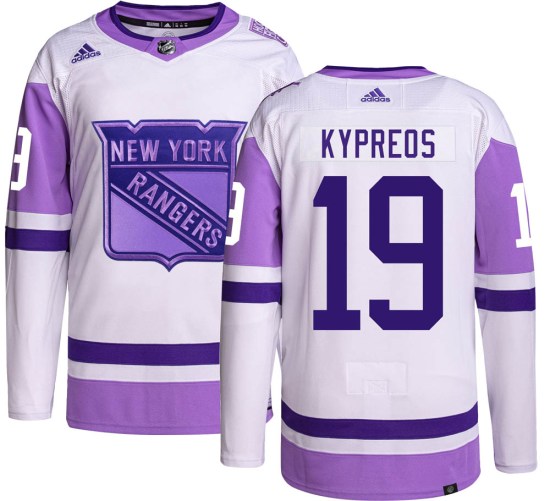 Nick Kypreos New York Rangers Authentic Hockey Fights Cancer Adidas Jersey