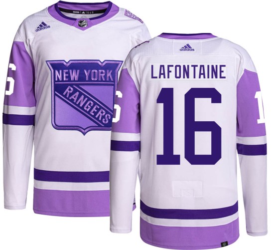 Pat Lafontaine New York Rangers Authentic Hockey Fights Cancer Adidas Jersey