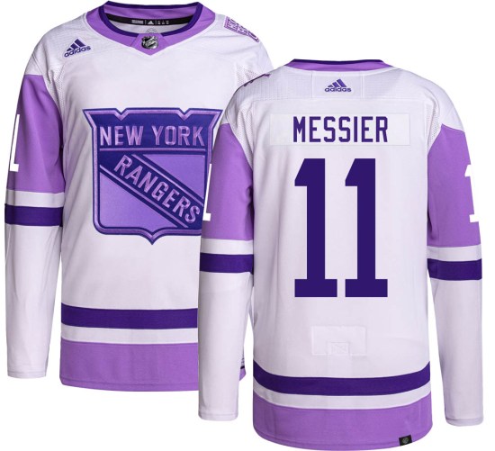 Mark Messier New York Rangers Authentic Hockey Fights Cancer Adidas Jersey