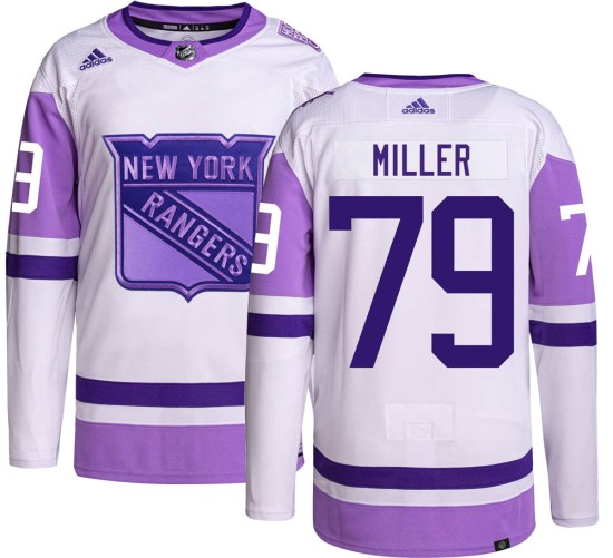 K'Andre Miller New York Rangers Authentic Hockey Fights Cancer Adidas Jersey