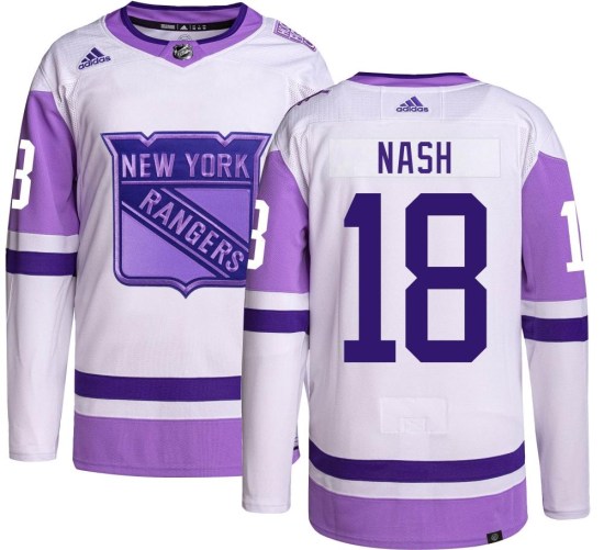 Riley Nash New York Rangers Authentic Hockey Fights Cancer Adidas Jersey