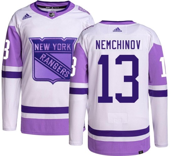 Sergei Nemchinov New York Rangers Authentic Hockey Fights Cancer Adidas Jersey