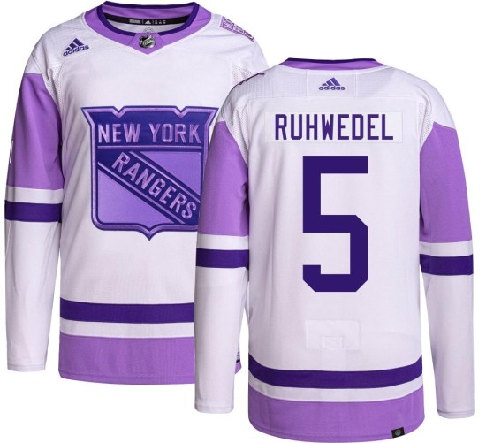 Chad Ruhwedel New York Rangers Authentic Hockey Fights Cancer Adidas Jersey