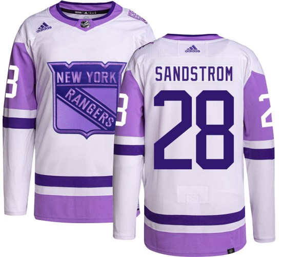 Tomas Sandstrom New York Rangers Authentic Hockey Fights Cancer Adidas Jersey