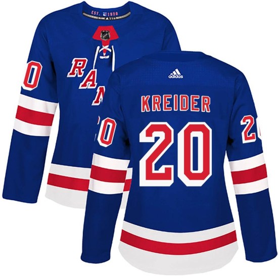 Chris Kreider New York Rangers Women's Authentic Home Adidas Jersey - Royal Blue