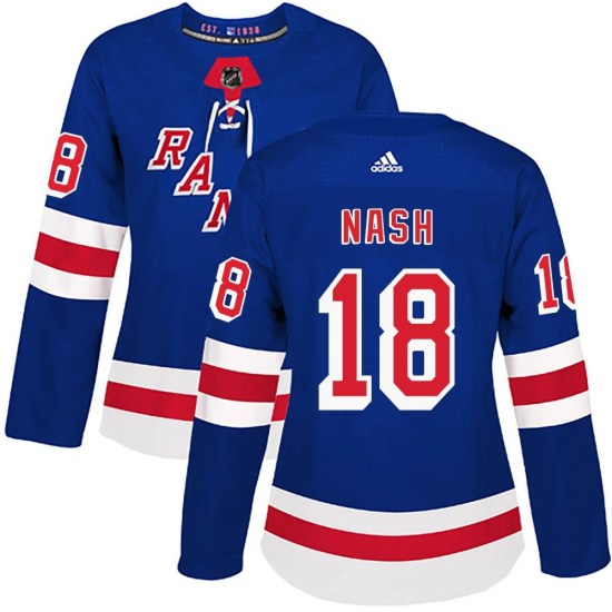 Riley Nash New York Rangers Women's Authentic Home Adidas Jersey - Royal Blue