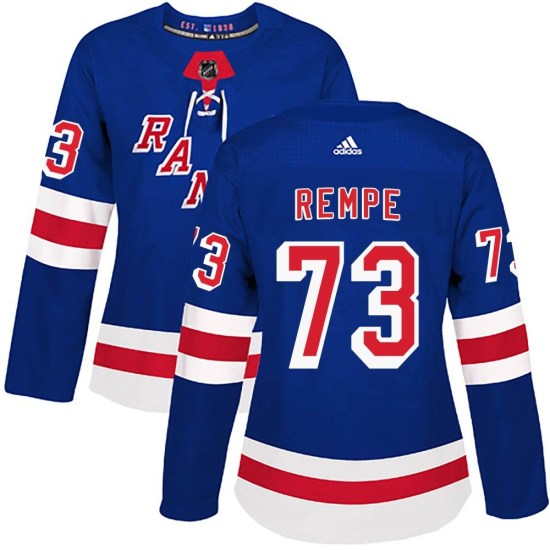 Matt Rempe New York Rangers Women's Authentic Home Adidas Jersey - Royal Blue
