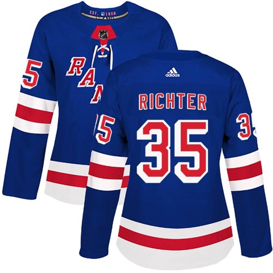 Mike Richter New York Rangers Women's Authentic Home Adidas Jersey - Royal Blue