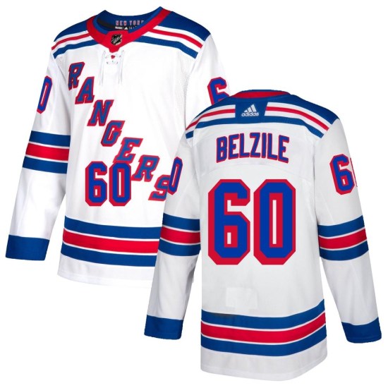 Alex Belzile New York Rangers Youth Authentic Adidas Jersey - White