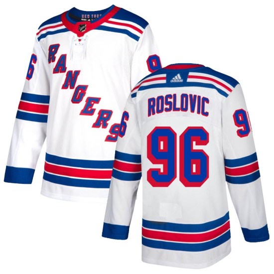 Jack Roslovic New York Rangers Youth Authentic Adidas Jersey - White