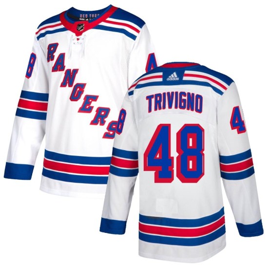 Bobby Trivigno New York Rangers Youth Authentic Adidas Jersey - White