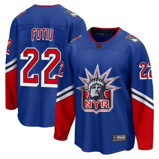 Nick Fotiu New York Rangers Youth Breakaway Special Edition 2.0 Fanatics Branded Jersey - Royal
