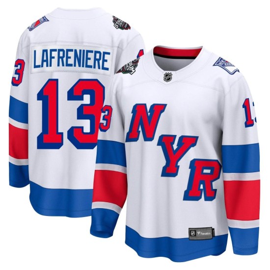 Alexis Lafreniere New York Rangers Breakaway 2024 Stadium Series Fanatics Branded Jersey - White