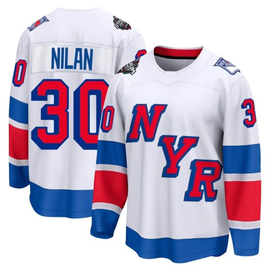 Chris Nilan New York Rangers Breakaway 2024 Stadium Series Fanatics Branded Jersey - White
