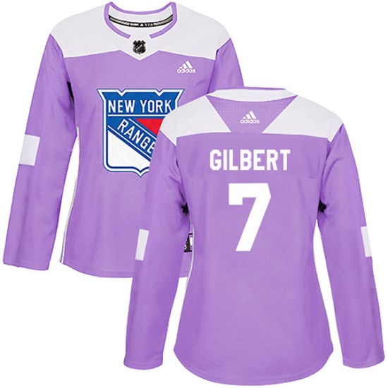Rod Gilbert New York Rangers Women's Authentic Fights Cancer Practice Adidas Jersey - Purple