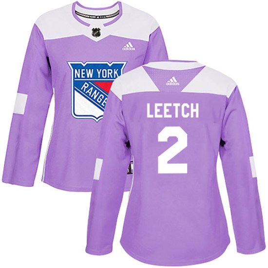 Brian Leetch New York Rangers Women's Authentic Fights Cancer Practice Adidas Jersey - Purple