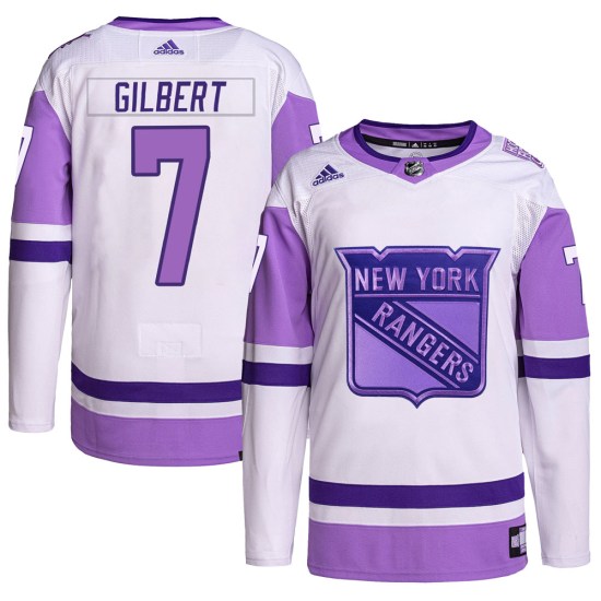 Rod Gilbert New York Rangers Authentic Hockey Fights Cancer Primegreen Adidas Jersey - White/Purple