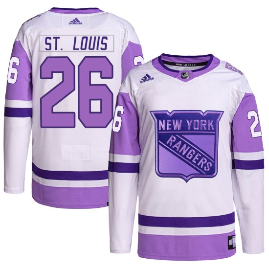 Martin St. Louis New York Rangers Authentic Hockey Fights Cancer Primegreen Adidas Jersey - White/Purple