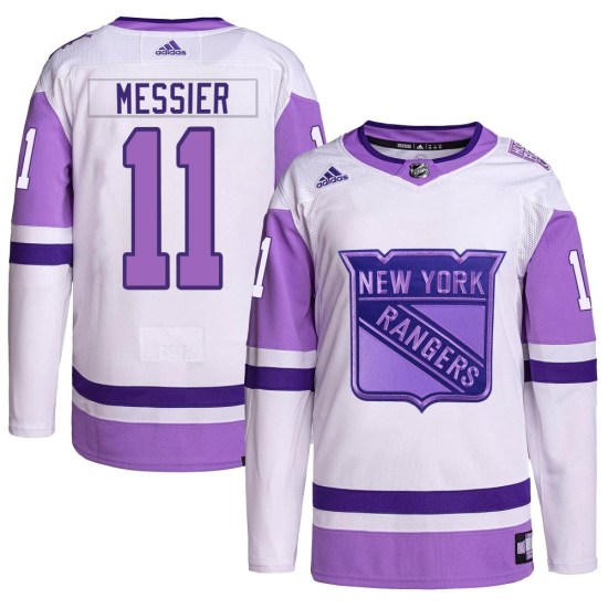 Mark Messier New York Rangers Authentic Hockey Fights Cancer Primegreen Adidas Jersey - White/Purple
