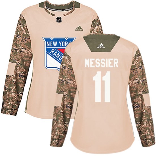 Mark Messier New York Rangers Women's Authentic Veterans Day Practice Adidas Jersey - Camo