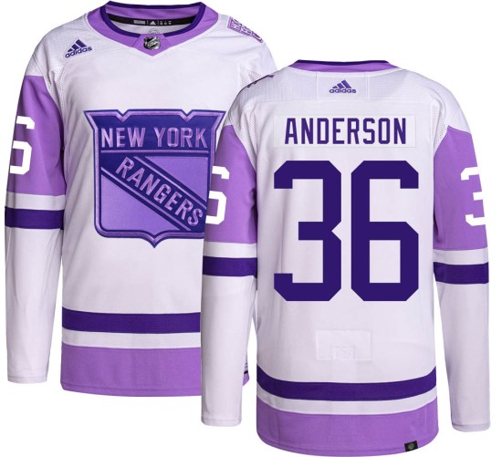 Glenn Anderson New York Rangers Youth Authentic Hockey Fights Cancer Adidas Jersey