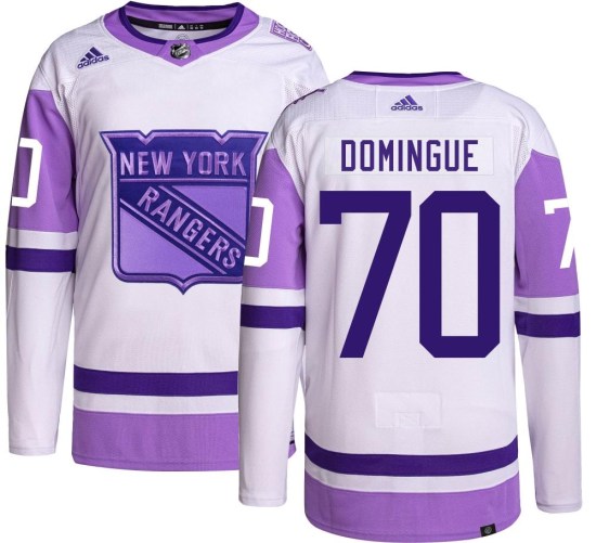 Louis Domingue New York Rangers Youth Authentic Hockey Fights Cancer Adidas Jersey