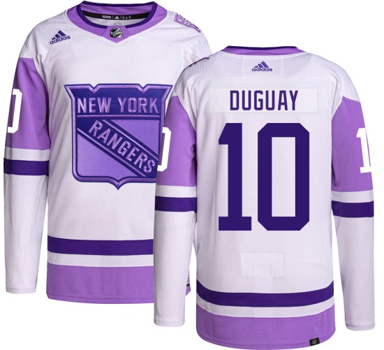 Ron Duguay New York Rangers Youth Authentic Hockey Fights Cancer Adidas Jersey
