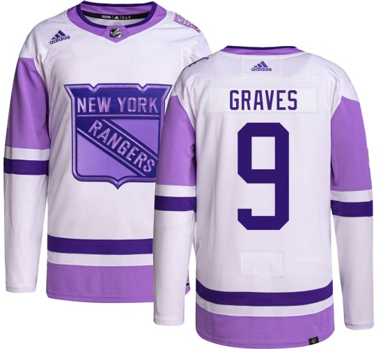 Adam Graves New York Rangers Youth Authentic Hockey Fights Cancer Adidas Jersey
