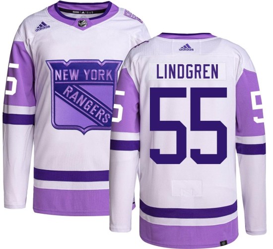 Ryan Lindgren New York Rangers Youth Authentic Hockey Fights Cancer Adidas Jersey
