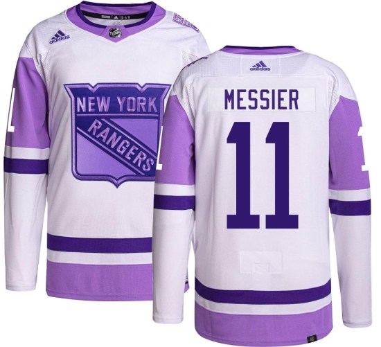 Mark Messier New York Rangers Youth Authentic Hockey Fights Cancer Adidas Jersey