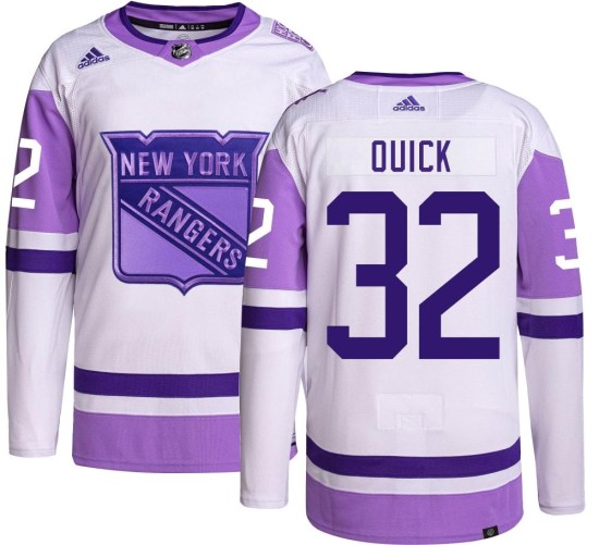 Jonathan Quick New York Rangers Youth Authentic Hockey Fights Cancer Adidas Jersey