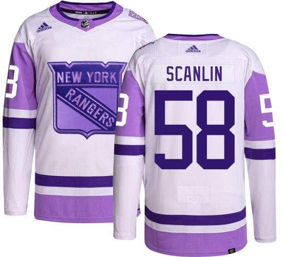 Brandon Scanlin New York Rangers Youth Authentic Hockey Fights Cancer Adidas Jersey