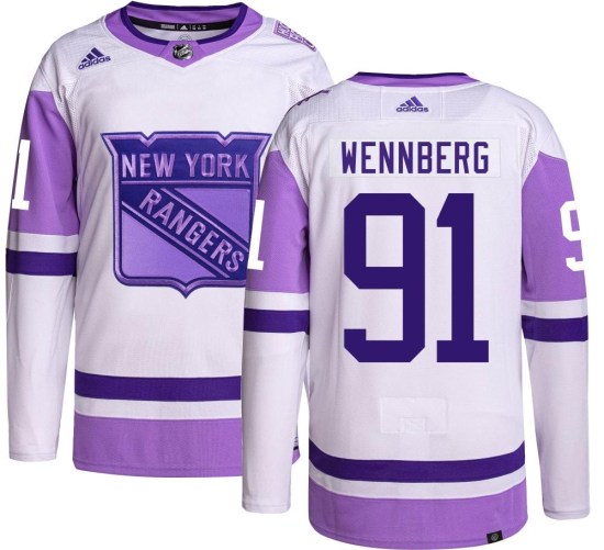 Alex Wennberg New York Rangers Youth Authentic Hockey Fights Cancer Adidas Jersey