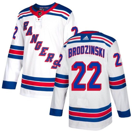 Jonny Brodzinski New York Rangers Authentic Adidas Jersey - White