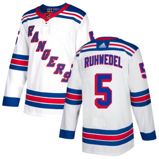 Chad Ruhwedel New York Rangers Authentic Adidas Jersey - White