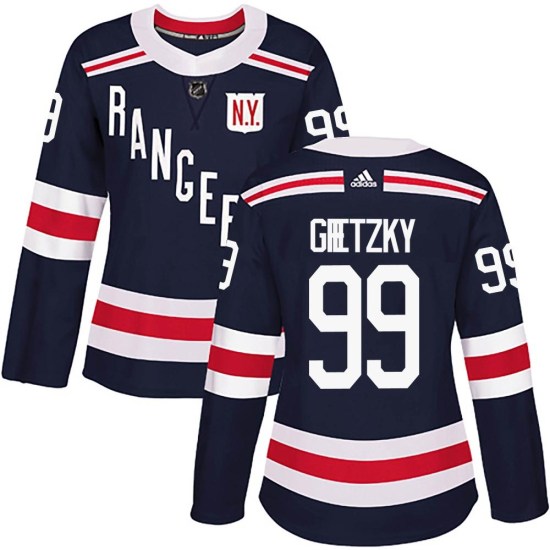 Wayne Gretzky New York Rangers Women's Authentic 2018 Winter Classic Home Adidas Jersey - Navy Blue