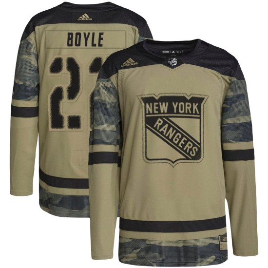 Dan Boyle New York Rangers Authentic Military Appreciation Practice Adidas Jersey - Camo