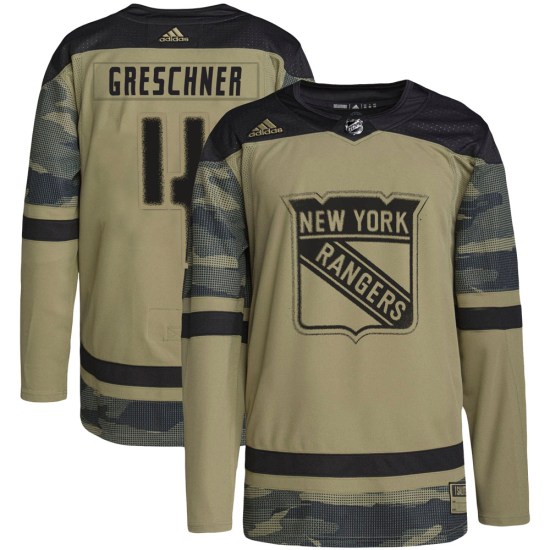 Ron Greschner New York Rangers Authentic Military Appreciation Practice Adidas Jersey - Camo