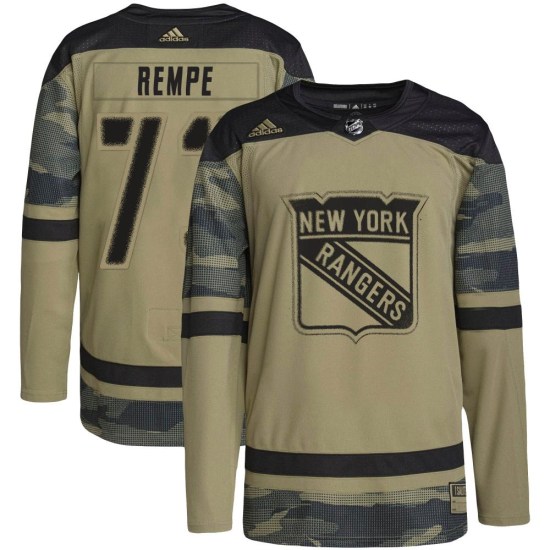 Matt Rempe New York Rangers Authentic Military Appreciation Practice Adidas Jersey - Camo