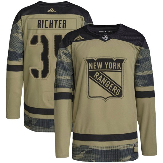Mike Richter New York Rangers Authentic Military Appreciation Practice Adidas Jersey - Camo