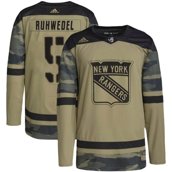 Chad Ruhwedel New York Rangers Authentic Military Appreciation Practice Adidas Jersey - Camo