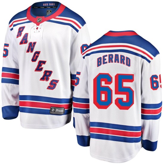 Brett Berard New York Rangers Youth Breakaway Away Fanatics Branded Jersey - White