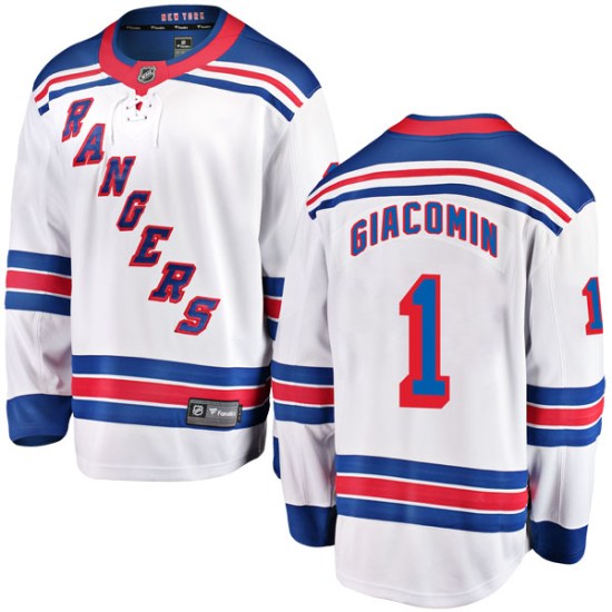 Eddie Giacomin New York Rangers Youth Breakaway Away Fanatics Branded Jersey - White